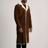 Tidion Brown Suede Coat Jacket